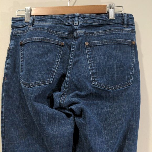 Eileen Fisher Womens Stretch Straight Ankle Jeans Size Petite S Blue Denim Dark - Picture 6 of 11